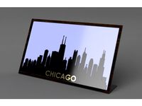 Chicago, Houston Skyline Frame and Desktop angled base by ToriLeighR