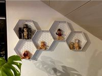 Hexagon honeycomb wall shelf by T0pless