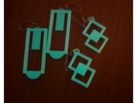 glow in the dark abstract earrings by maritmakes