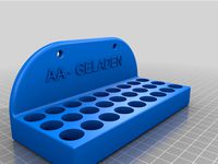 Anpassbare AA Batterie Box Wandhalterung  / Customizable AA Battery Box wall mount by Stuckar