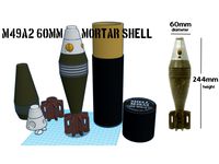 WWII US 60mm M49A2 HE mortar round by Waconda