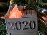 Dumpster Fire Ornament (lights up, using tree lights) by mranim8or