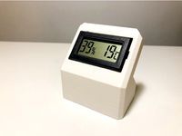 Hygrometer Thermometer tabletop stand [with Fusion 360 source] by gportelli