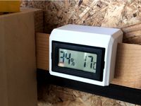 Digital Hygrometer Thermometer mount for french cleat [with Fusion 360 source] by gportelli