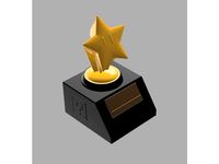 MarioKart Star Trophy w/Base + Placarding by aaronc321