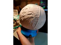 Modified base for Luban spherical lithophane by Litho3D