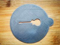 Les Paul milk foam printing stencil by Samuel321