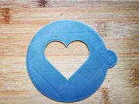 Heart milk foam printing stencil by Samuel321