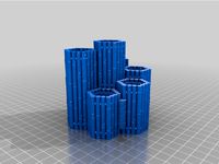 Stylized bamboo pen holder  with folding transform by chuotdong