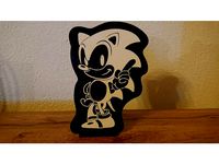 Sonic the Hedgehog with stand/ease (from Sonic the Hedgehog 1 Cover) by PityPrints