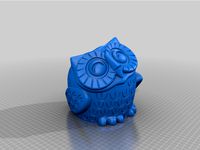 smiling owl with cable-hole by berkk