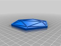 Hexagonal d20 Coaster w/ Optional D&D Logo and Holder by theRealBassist