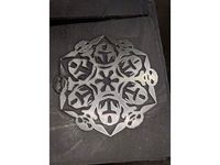 The Mandalorian and The Child (AKA Baby Yoda AKA Grogu) Snowflake Ornament by eDorfProductions