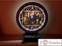 Lampe miroir et bois - Mirror and wood lamp by 3DLCreation