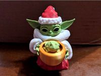 Baby Yoda Christmas Ornament with Toad by bpeeps