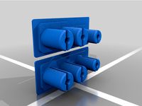 Front Bumper License Plate Cap Inserts CRV Honda 2004 by elhalpern