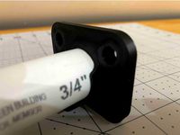 3/4" PVC Pipe Holder for Filament Dry Box by jeremysears