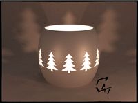 Tealight cover with tree holes by C47_3D
