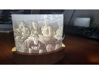 Curved Lithophane Holder by vbdcbrenner