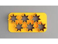 Cookie Cutter Little Stars (7 Teeth) (2x3) by lichtzeichenanlage