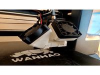Down part for Dual fan - Wanhao i3 Mini by SlayMax