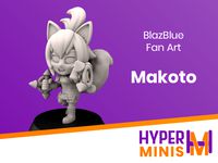 Chibi Makoto | BlazBlue Fan Art by HyperMiniatures