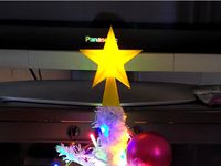 Desktop Christmas Tree Star Topper - with hole for light by gaellafond