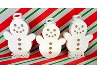 Happy Snowman Christmas Holiday Ornament & Gift Box, 2020, 2021 & No Year by SteveJohnsen