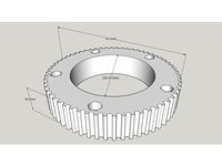 60T MBS Hub Wheel Gear Mountainboard Trampa  by shuebox