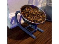 Angled Cat Food Bowl Holder by dfoles