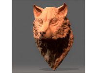 Wolf bust by 3dprintingrealms