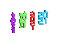 2021 New Year earrings pendant by DanTech