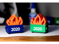 Multi-color 2020 Dumpster Fire Ornament by jtebert