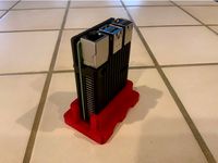 Vertical Stand for Raspberry Pi with Heat Sink Case by SF3DPrint