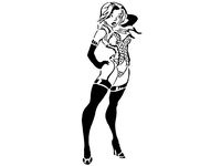 Girl stencil 15 by Longquang