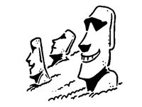 Easter Island stencil by Longquang