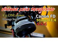 Canon FD 50mm f1.4 S.S.C Vintage still lens to CINE Rehousing by DoNotLeaN