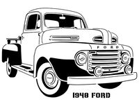 1948 Ford Pickup stencil by Longquang