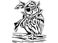 Pirate Owl stencil by Longquang