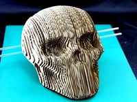 Corrugated Skull - Carton Laser cutting by Folker