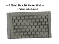 N Scale - Double Sided 10 Foot X 20 Foot Stone Wall Sections by Sumner