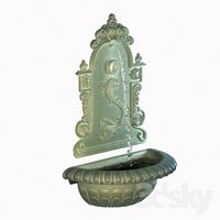 Cast iron wall mounted drinking fountain