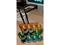 Modular Citadel/Vallejo Paint Rack with brush holder by NudelMC