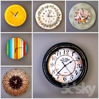Collection of wall clocks handmade