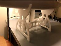 Victoria Sailboat Stand, Keel, Rudder, transom plate, control horn, and hatch rim by samparlatore