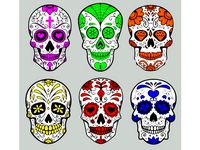 Sugar Skull Christmas Ornaments by beckerthorne