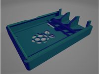 Raspberry Pi 3 no screws Raised Top for active heatsinks by StarStrykr