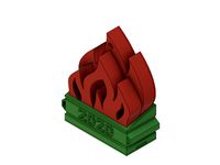 2020 Dumpster Fire LED Christmas Ornament by xdylanm