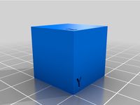 20mm XYZ Axis Calibration Cube for 3D printers (minimal xyz) by Skipper93