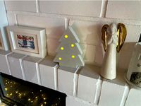 Concrete christmas tree mold with molded in LEDs and Battery box by Edding3000